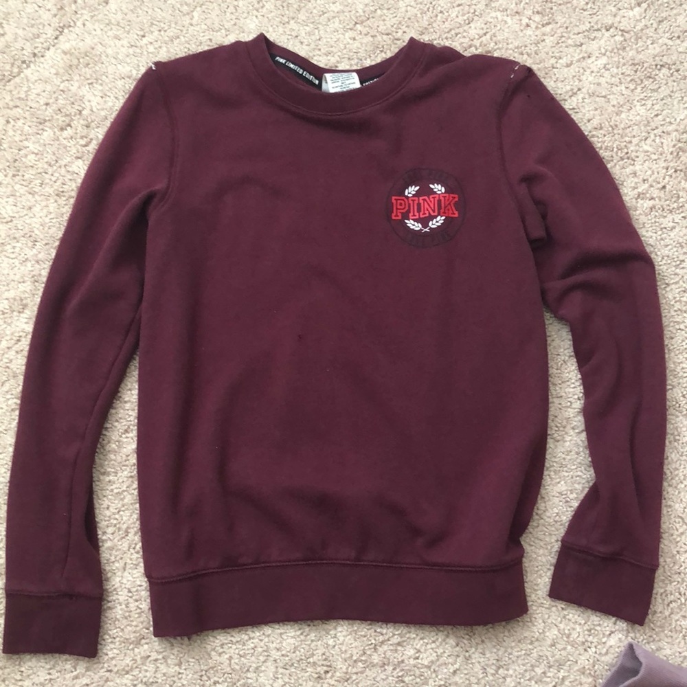 PINK Maroon Pullover Sweater